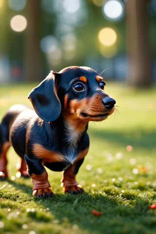 Adorable Dachshund in t..