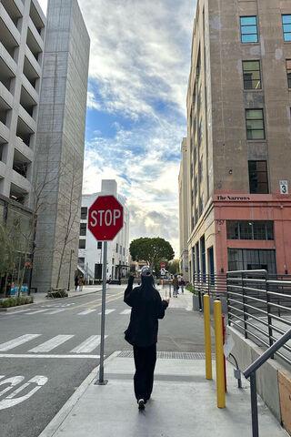 Urban Stroll Under a Cl..