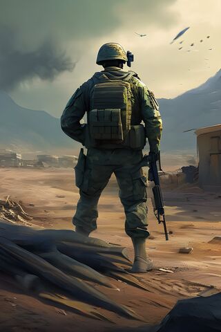 Soldier in the Desert 🌄🪖