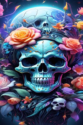 Enchanted Skull 🌹💀✨