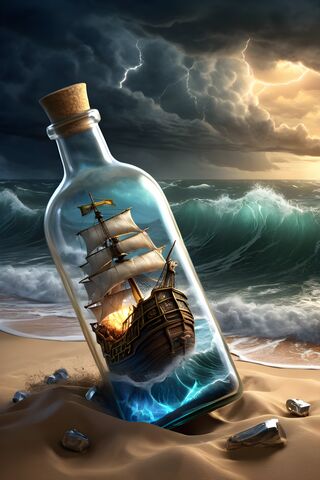 Stormy Ocean Night