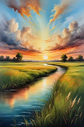 Serene Sunset Over Tran..