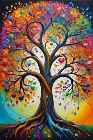 Tree Of Life, Growing, Colourful