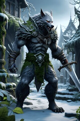 Fierce Werewolf Warrior..