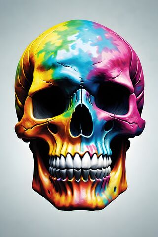 Tie Dye Skull