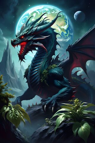 The Depth Of The Dragon With Red Eyes