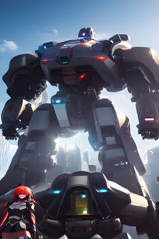 Giant Mech Guardian 🌆🤖