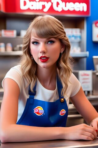 Taylor Swift Working At Dairy Queen