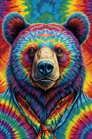 Tie-Dye Greatful Dead Bear