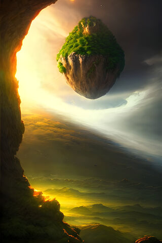 Mystical Heights: The Enchanted Floating Island 🌄✨
