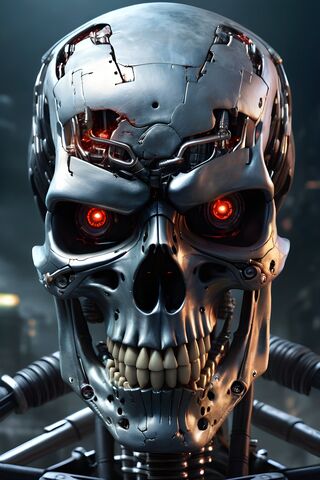 The Iconic Cybernetic Skull 🤖💀