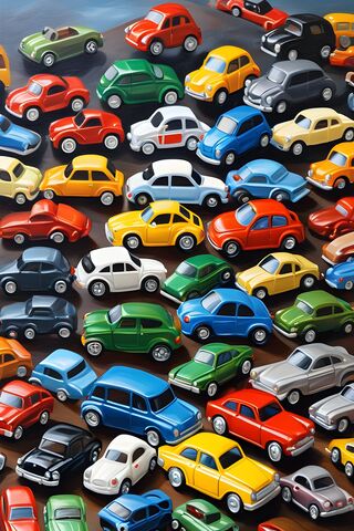 Colorful Car Parade: A Toy Wonderland 🚗🌈