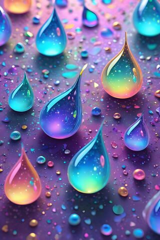 Tear Drops With Glitter