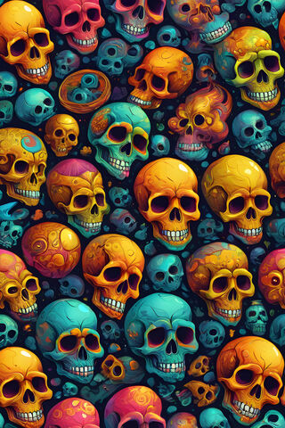 Colorful Skull Parade �..