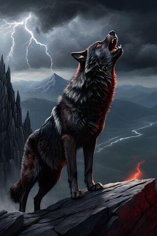 Timber Wolf Howling
