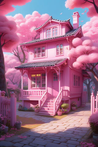 Dreamy Pink Paradise 🌸🏡