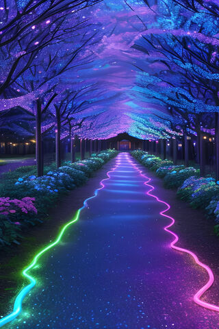Enchanted Neon Pathway 🌌✨