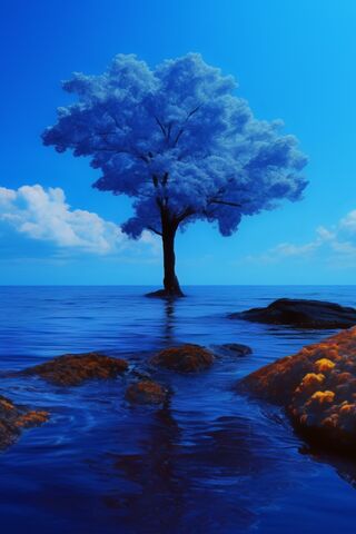 Enchanted Blue Serenity 🌊🌳