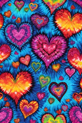Tie-Dye Hearts