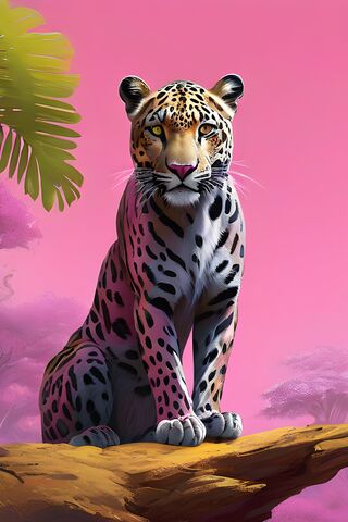 Majestic Leopard in a D..