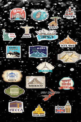 Travel Stickers Around the World 🌍✈️