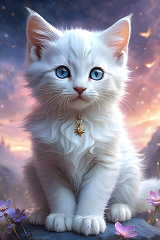 Enchanting White Kitten..