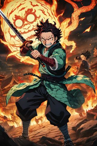 Tanjiro Fighting The Strongest Demon