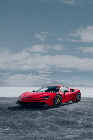 Sleek Red Supercar on a..