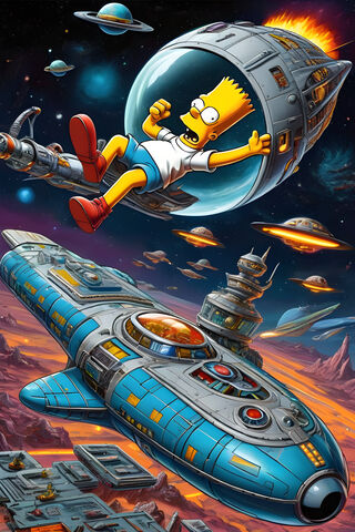 The Simpsons In Space