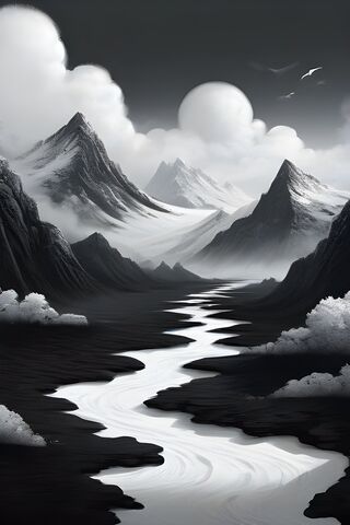 Serene Mountain Landsca..