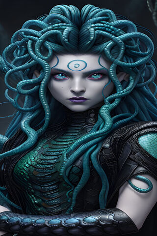Enigmatic Serpent Queen 🐍✨