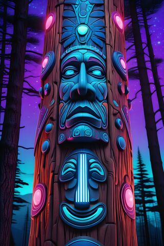 Totem Pole Art Inspiration For Lunarpunk Interfaith Cultural Edu Park