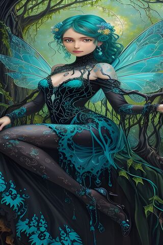 Turquoise Spider Fairy