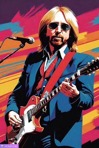 Rock Legend in Vibrant Colors 🎸✨
