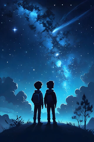 Two Boys Beautiful Night