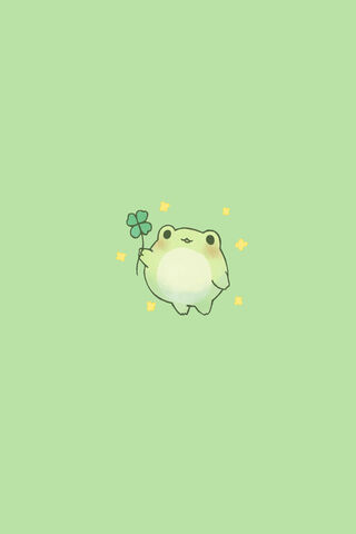 Lucky Frog with Clover