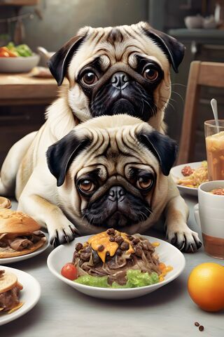 Pug Feast: A Culinary Adventure! 🐶🍽️