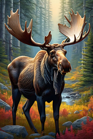 Majestic Moose in Autum..