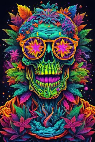 Vibrant Skull of Nature..
