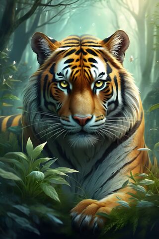 Un Tigre Dans Les Hautes Herbes