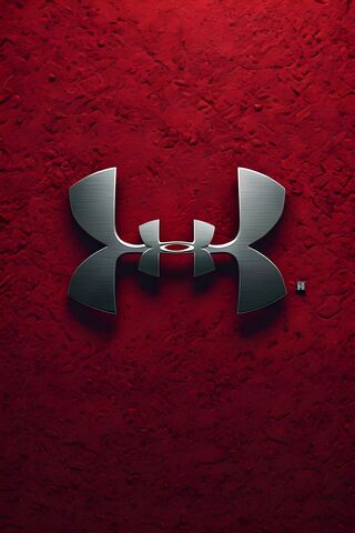 Bold Under Armour Logo on Red Background 🔥