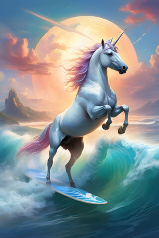 Surfing Unicorn Adventure 🦄🏄‍♂️
