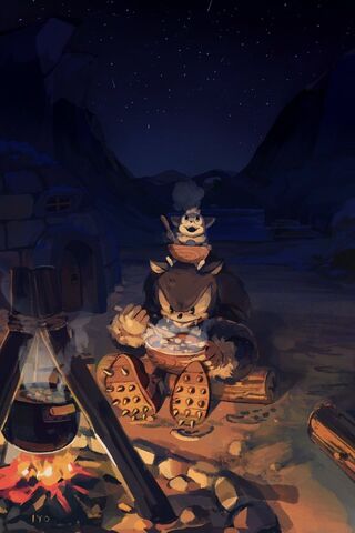 Cozy Campfire Feast 🌌🔥