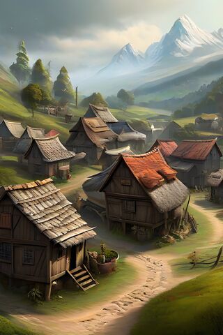 Serene Mountain Village..