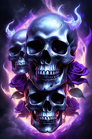 Mystical Skull Art with Roses 🌹💀✨