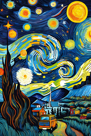 Whirling Dreams Under a Starry Sky 🌌✨