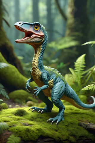 Velociraptor Moss 3D