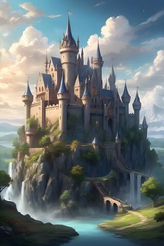 Visual-Novel Style Fantasy Castle