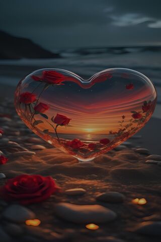 Heartfelt Sunset 🌅❤️