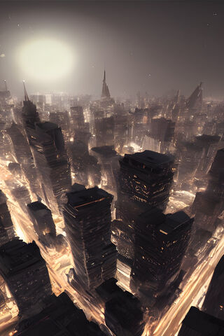 Enchanted Cityscape at Dusk 🌆✨